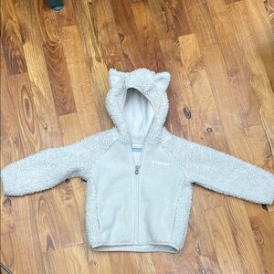 Columbia Cream Fleece Baby Jacket with Ears